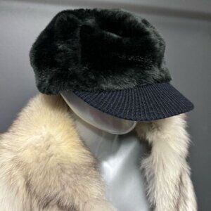 Faux Fur Y2K Cabby Hat